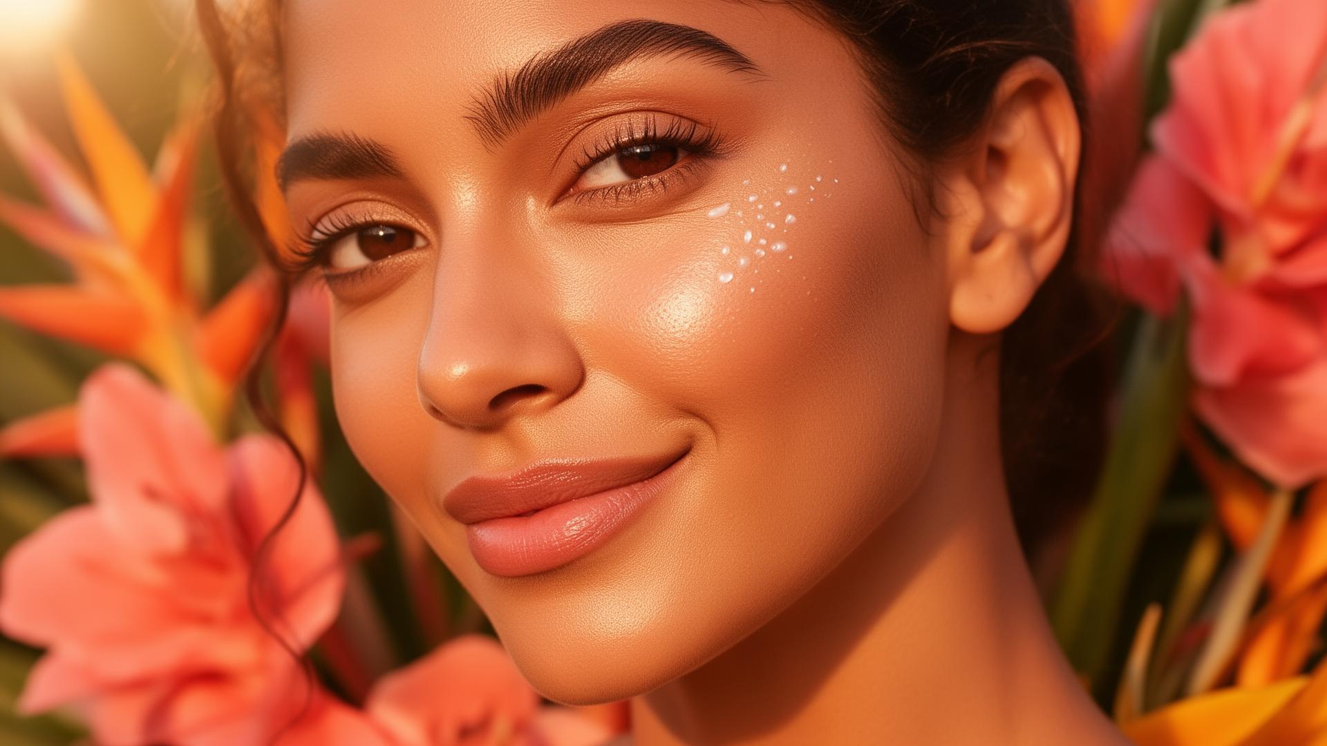 Sun-kissed glowing skin